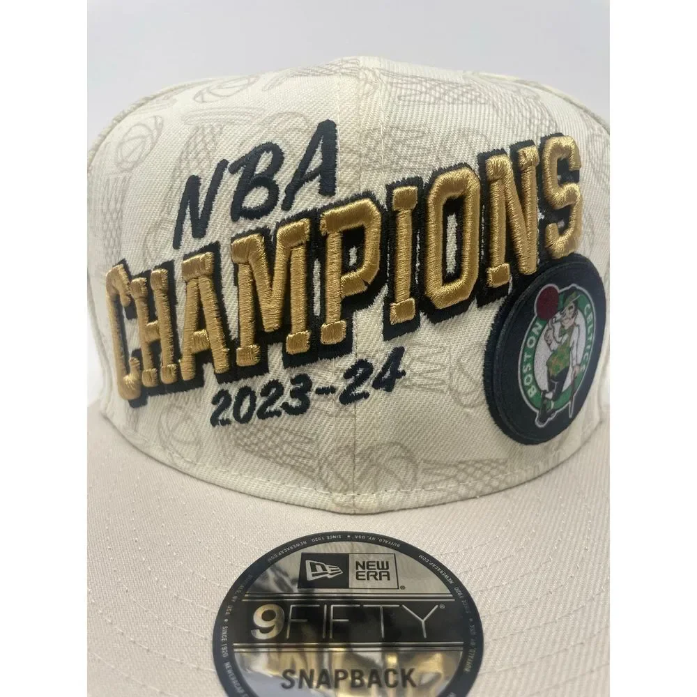 Boston Celtics New Era 2024 NBA Finals Champions Locker Room 9FIFTY Snapback Hat